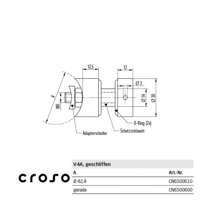 Punkthalter Material V4A Oberfläche Geschliffen [2]