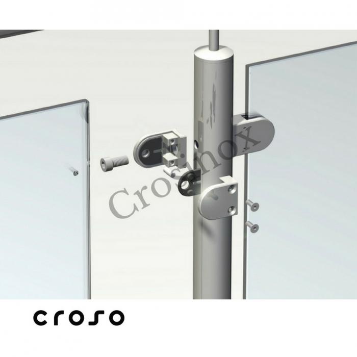 D üvegrögzítő 45 x 64 mm ( max 12,76 mm ) Anyag KO33 Felület Csiszolt Oszlop [mm] Lapos Felület üveg [mm] 12,76 Elhelyezés *** [3]