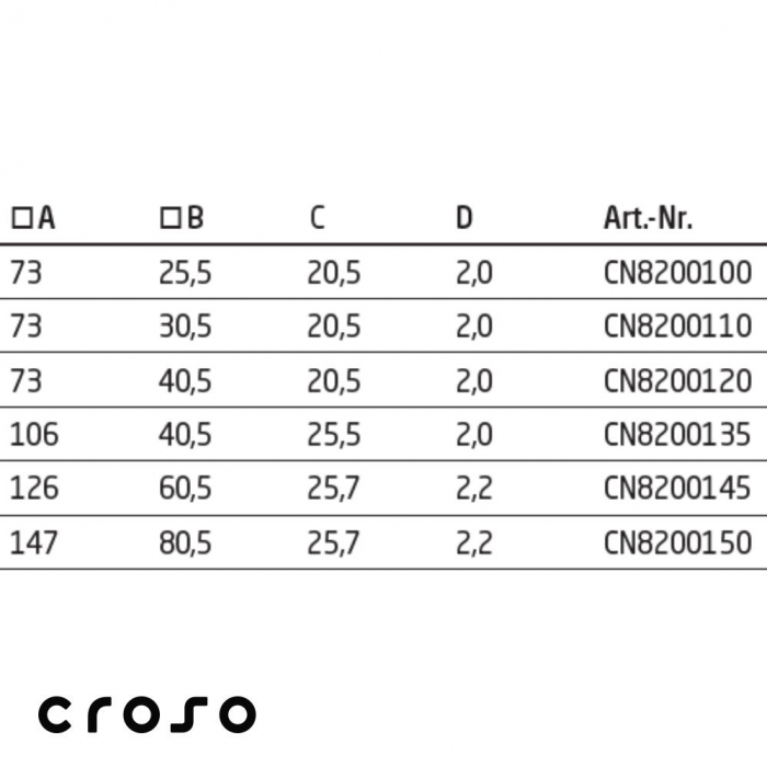 Rozeta - námestie A [mm] - rozeta 73x73 B [mm] - rozeta 40,5x40,5 [2]