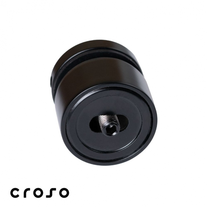 VARIO 2-D einstellbar Punkthalter für M10 Gewindestift Abstand [mm] 40-43 Material V2A Oberfläche RAL 9011 [3]