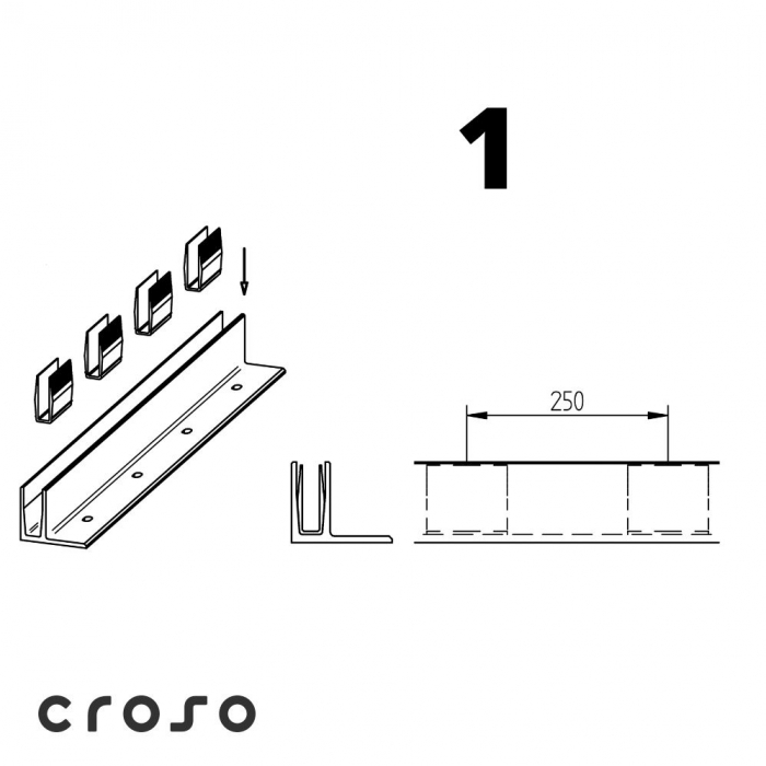 croso 1.0 / F set 2 Finisaj profile natur Sticla [mm] profile 16,76 - 17,52 [3]
