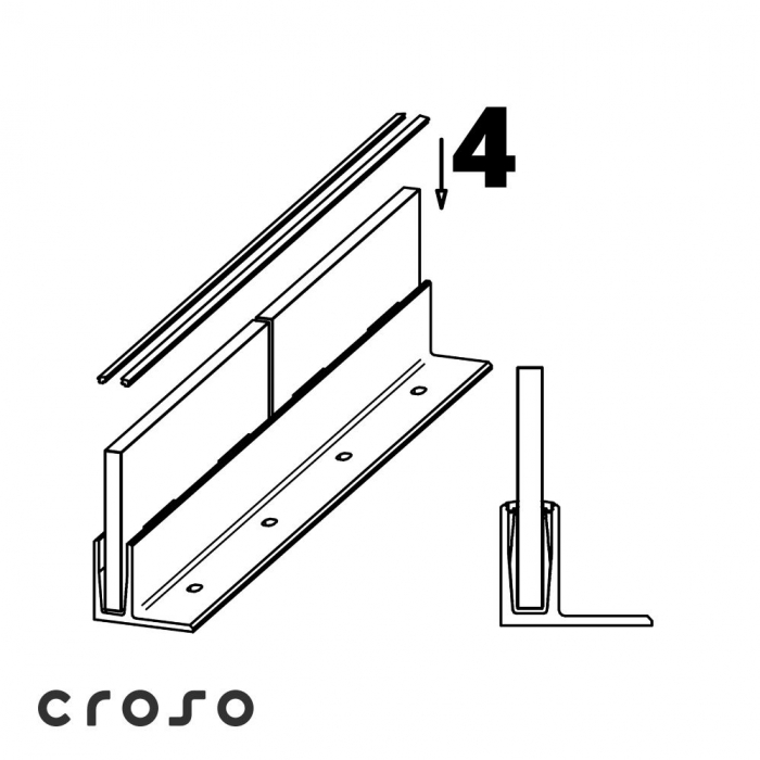 croso 1.0 / Y set 4 povrchová úprava efekt z nerezovej ocele sklo [mm] 16,76 - 17,52 [6]
