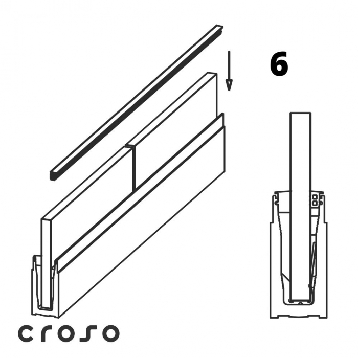 croso 2.0 light / F h set 6 Finisaj profile natur Sticla [mm] profile 16,76 - 17,52 [10]