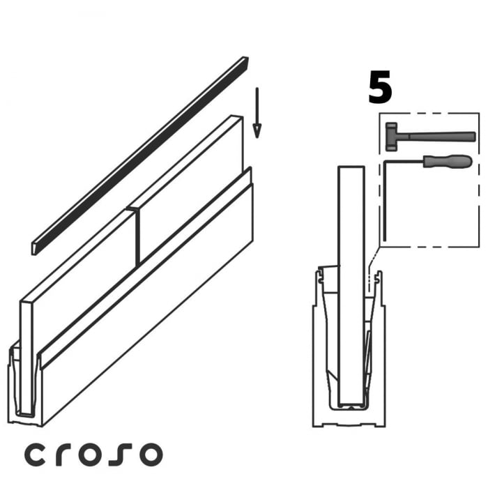 croso 2.0 light / F set 5 Finisaj profile natur Sticla [mm] profile 16,76 - 17,52 [7]