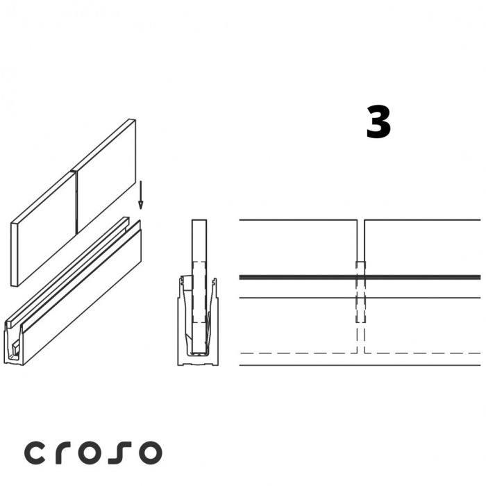 croso 2.0 light / U h set 2 Finisaj profile natur Sticla [mm] profile 16,76 - 17,52 [5]