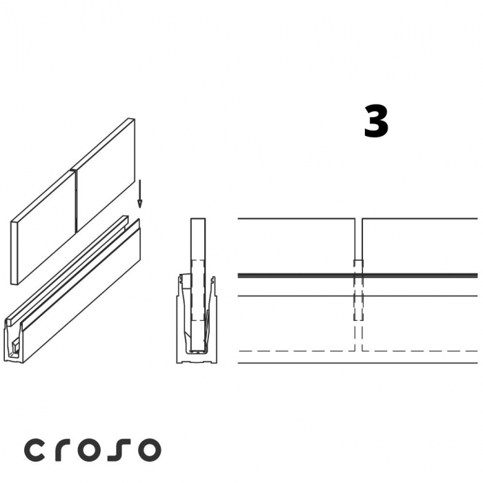 croso 2.0 light / U set 1 obrada površina sirov staklo [mm] 16,76 - 17,52 [5]