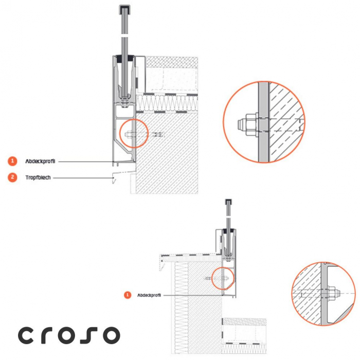 croso 2.0 light / Y set 8 obrada površina E6/EV1 staklo [mm] 16,76 - 17,52 [10]