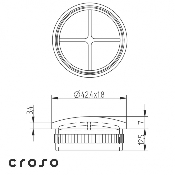 Kappe Ø42,4 x 1,8 [2]