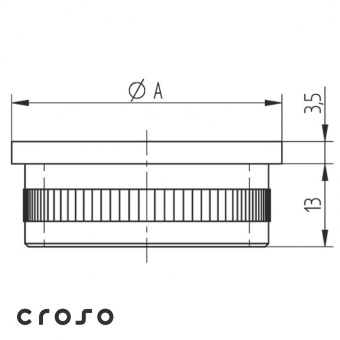 lapos végzáró Ø21,3-101,6 x 2,0 Ø A [mm] 60,3 x 2,0 Anyag KO35 Felület Csiszolt [2]