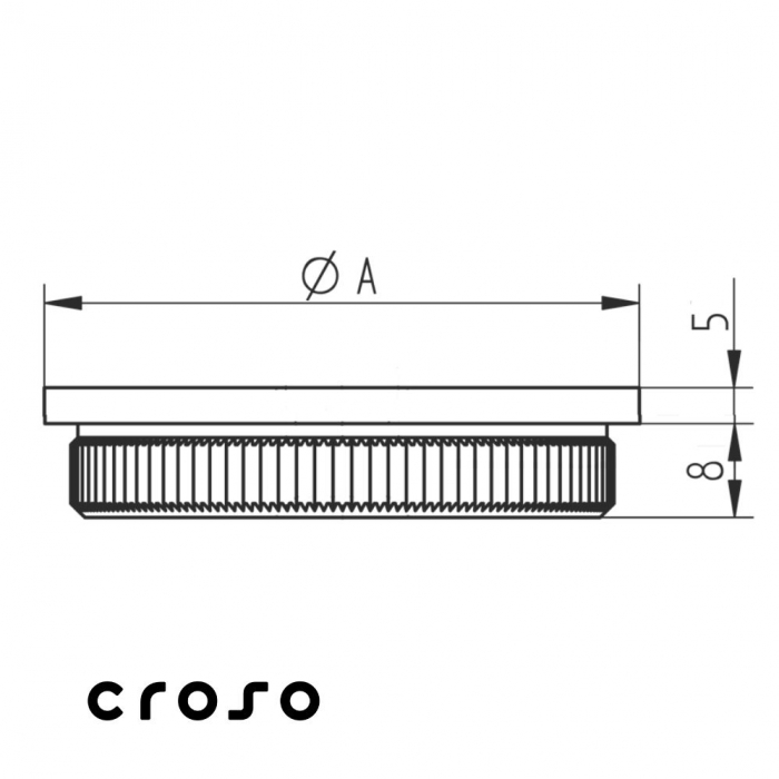 ravna točka Ø42,4 x 3,0-4,0 Materijal AISI 304 Ø A [mm] 42,4 x 3,0 Površinski Učinak Od Nehrđajućeg čelika [2]