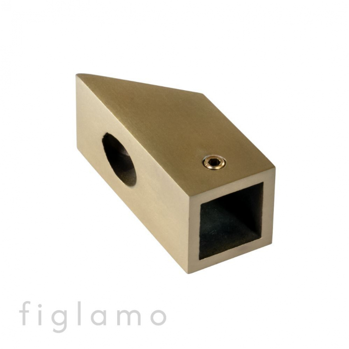 Wandbefestigung 45° für 15x15 Oberfläche goldener Satin Material V2A [1]