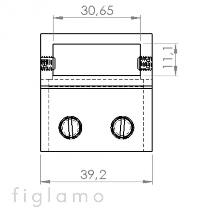 fixare sticla pt. 30x10 Finisaj negru mat Material AISI 304 Sticla [mm] 6 - 10 [4]