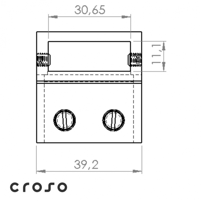 fixare sticla pt. 30x10 Finisaj negru mat Material AISI 304 Sticla [mm] 6 - 10 [3]