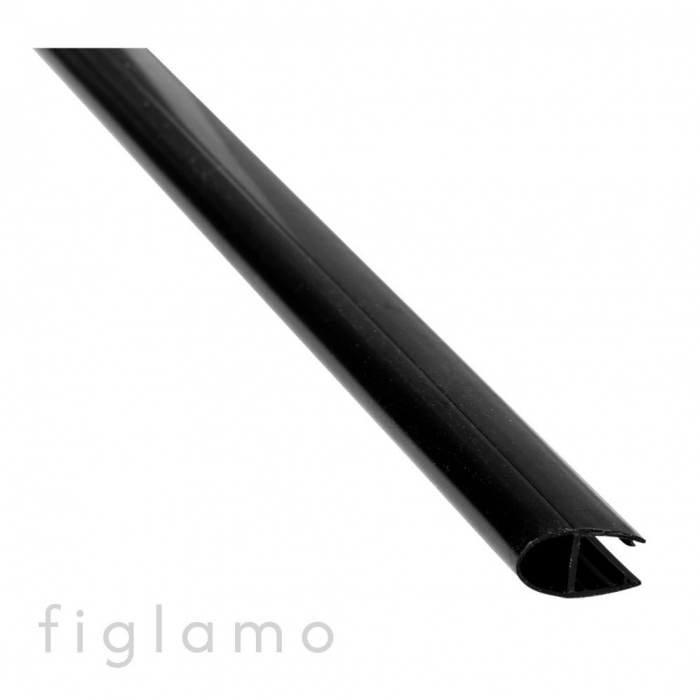 vertikales Türdichtband transp/schwarz Oberfläche Schwarz Material PVC Glas [mm] 8,00 [1]