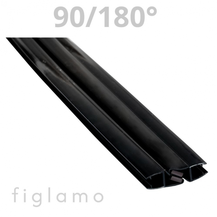 mágneses tömítő 90/180° átlátszó/fekete Felület fekete Anyag PVC üveg [mm] 8,00 [1]