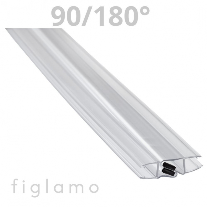magnetska brtva za brtvljenje 90/180° prozirna/crna Površinski transparentan Materijal PVC Staklo [mm] 8,00 [2]