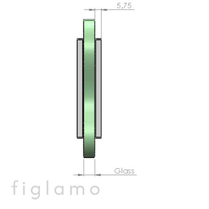 üveg-üveg 180° Felület csiszolt bronz-arany Anyag KO33 üveg [mm] 8 - 10 [3]