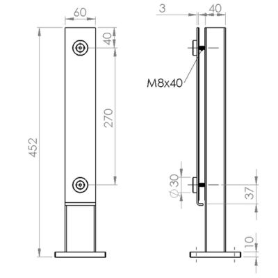 Ankerpfosten für Glasgeländer [3]