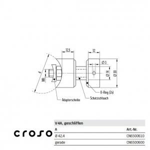 masszív pontrögzítő Anyag KO35 Felület Csiszolt Alkalmas [mm] 42.4 [1]