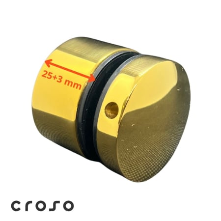 Conectori in puncte - Conector punctual ajustabil VARIO 2-D Ø50 mm PVD auriu pentru balustradă din sticlă