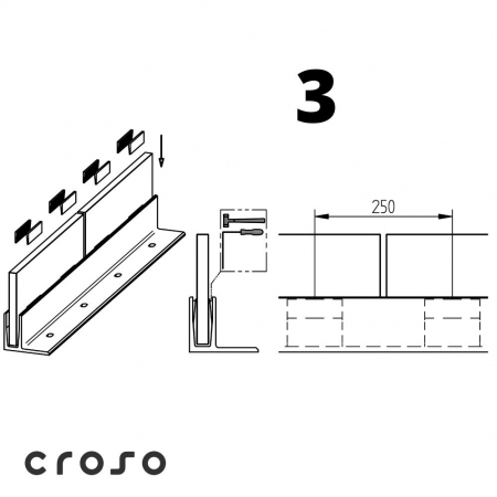croso 1.0 / Y set 4 obrada površina sirov staklo [mm] 16,76 - 17,52 [4]