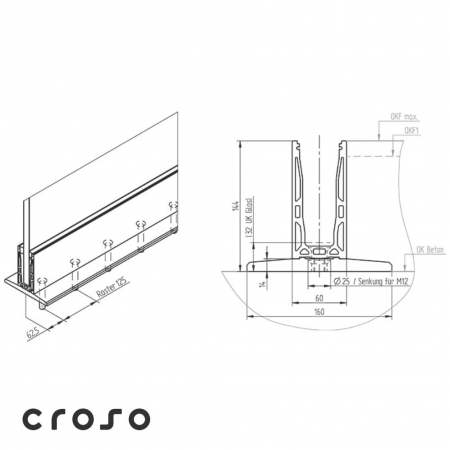 croso 2.0 light / PI set 3 Oberfläche roh Glas [mm] 16,76 - 17,52 [1]