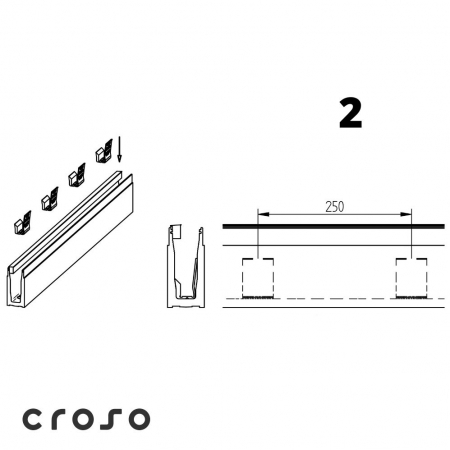 croso 2.0 light / F set 5 Finisaj profile natur Sticla [mm] profile 16,76 - 17,52 [3]