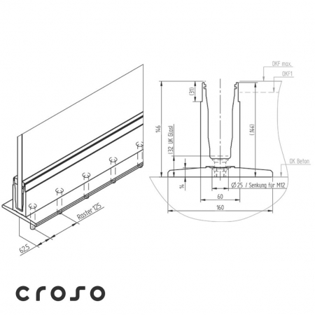 croso 2.0 / PI set 3 Oberfläche roh Glas [mm] 16,76 - 17,52 [1]