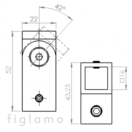 sklo držiak pre 15x15 Povrch Lesk Materiál AISI 304 Sklo [mm] 6 - 10 [1]