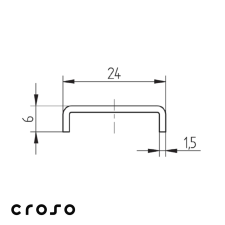 Ochranný profil hrán minimálny Povrch Lesk [1]