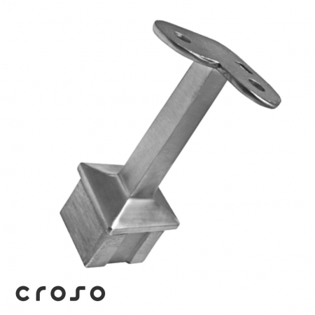 csővég - Fix saroktartó 90° CN4901200 Ø46 mm rozsdamentes satírozott
