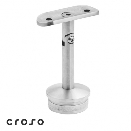 csővég - Állítható tartó 0‑90° CN5100100 inox satírozott Ø 33,7 ‑ 42,4 mm