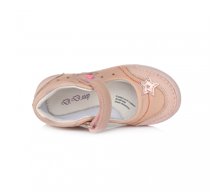 Pantofi fete cu LED, piele, roz - D.D.Step [4]