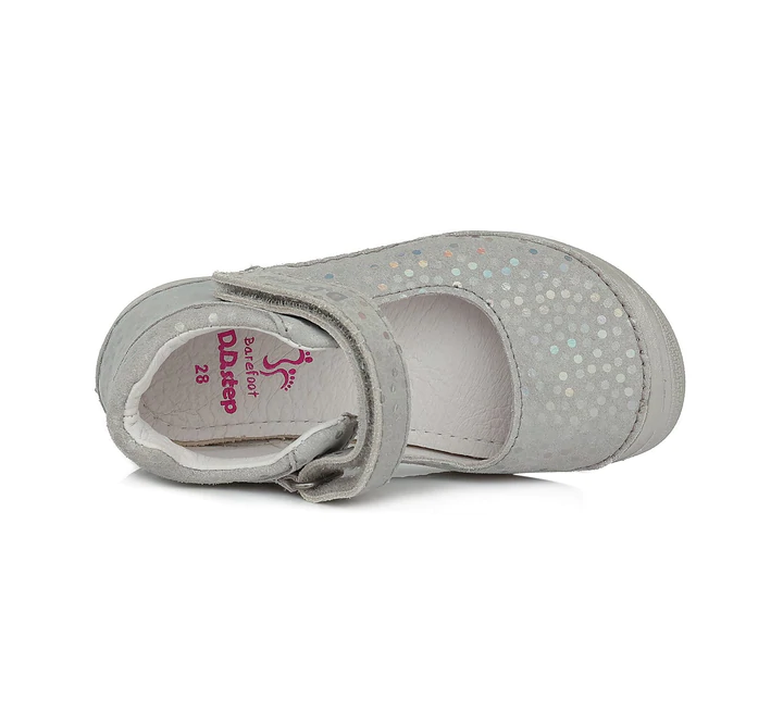 Balerini fete, piele, flexibili si usori, argintii D.D.Step [6]