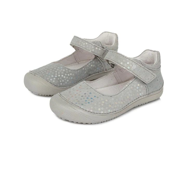 Balerini fete, piele, flexibili si usori, argintii D.D.Step [5]