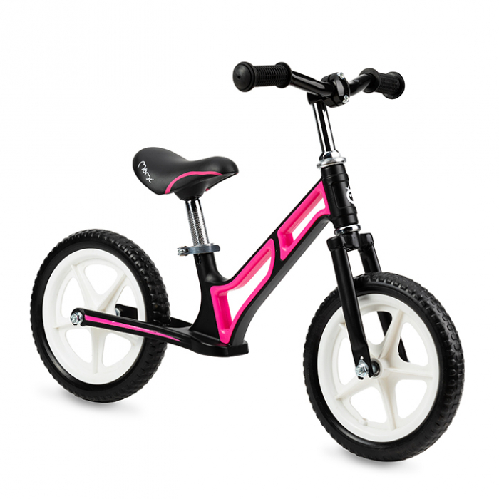 Bicicleta de echilibru, MoMi M00V Pink, Fara pedale, Reglabila,Cadru din aliaj de magneziu, Roti din spuma EVA, Absorbtie a socurilor [1]