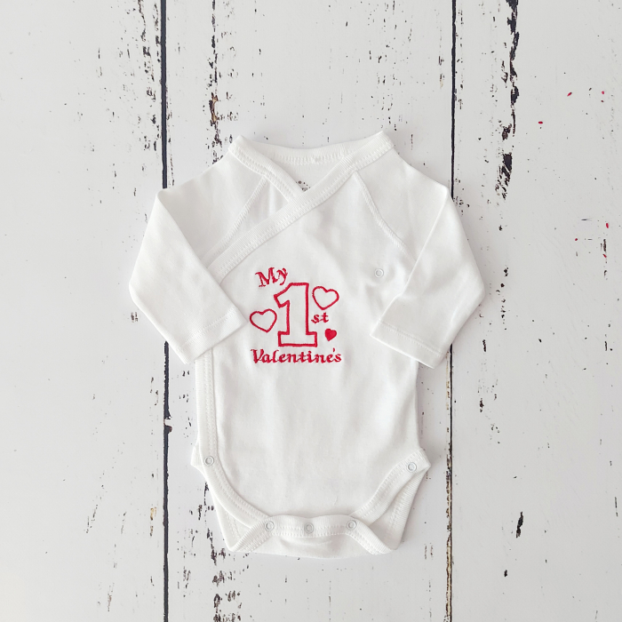 Body bebeluși cu maneca lunga I My 1st Valentine's [8]