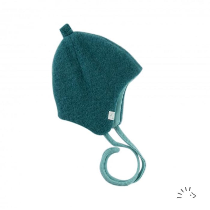 Caciula copii lana merino fleece- Emerald [1]