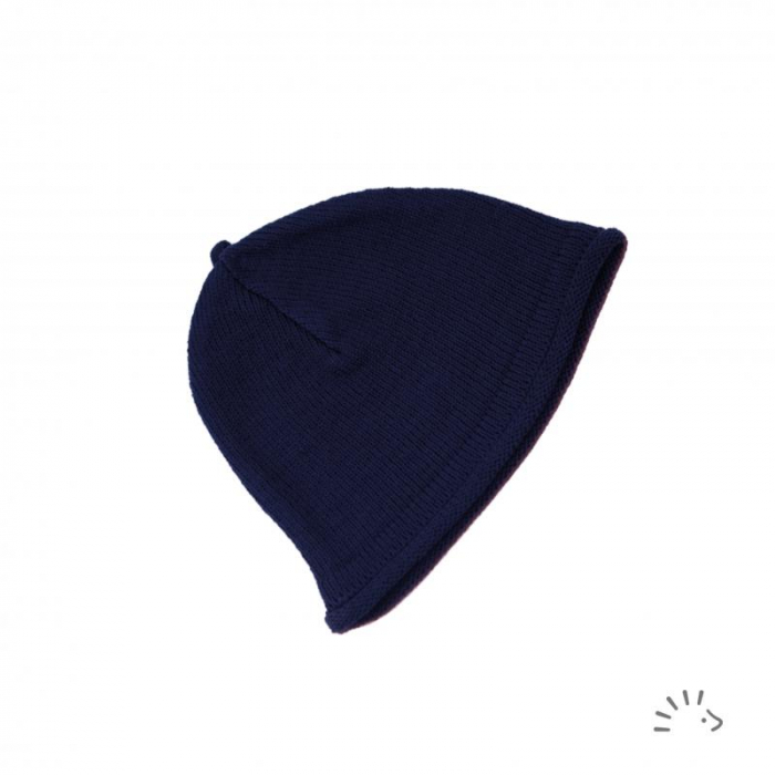 Caciula tricotata bumbac organic - Dark Blue [1]