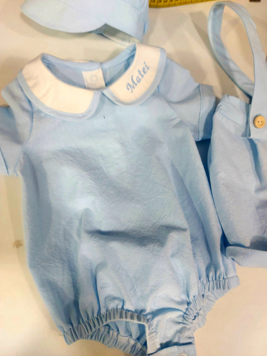 Costumas din bumbac pentru baietei I Pastel Blue [2]