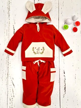 Costumas din bumbac unisex I broderie Iepuras [9]