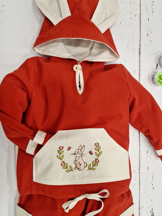 Costumas din bumbac unisex I broderie Iepuras [3]