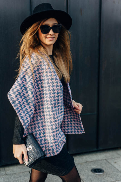 Esarfa Pepitka Grey & Pink I angora, lana alpaca, matase, bumbac [10]