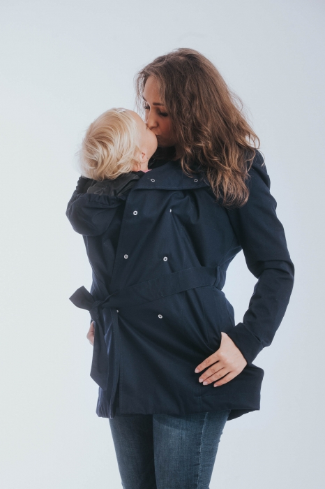 Geaca trench Babywearing Lenny Lamb- Bleumarin- marime XS [3]