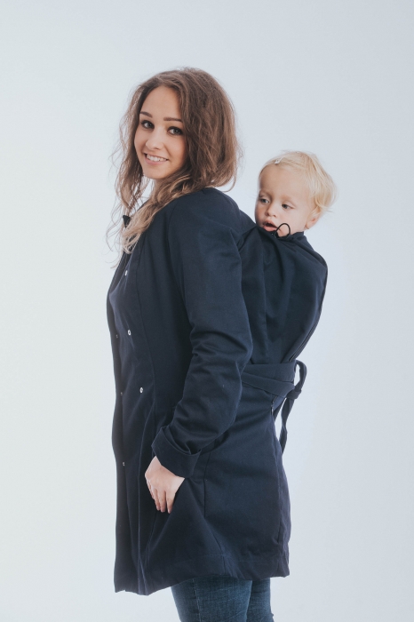 Geaca trench Babywearing Lenny Lamb- Bleumarin- marime XS [5]