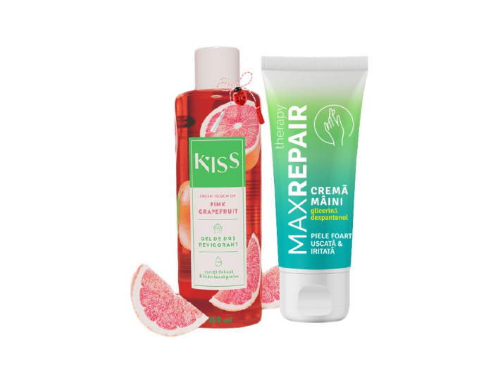 Gel de dus KISS + crema maini glicerina 50 ml [1]