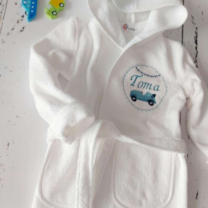 Halat de baie pentru copii 100% bumbac l Personalizat [4]