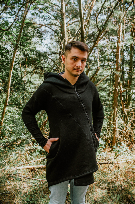 Hanorac hoodie Babywearing Black with Wild Soul Daedalus -marime L [13]