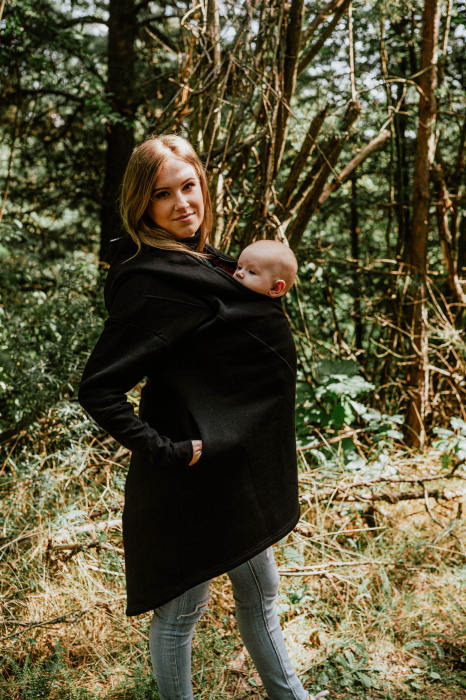 Hanorac hoodie Babywearing Black with Wild Soul Daedalus -marime XL [2]