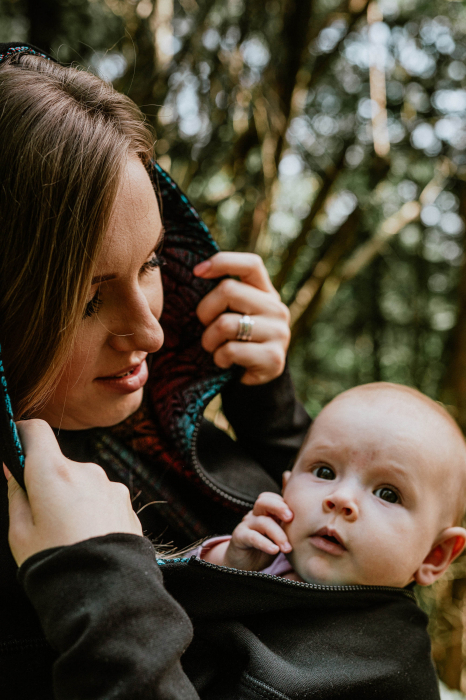 Hanorac hoodie Babywearing Black with Wild Soul Daedalus -marime XL [7]